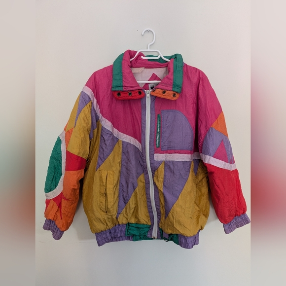 Vintage 80s/90s DJI Colorblock Windbreaker Jacket - Picture 2 of 8